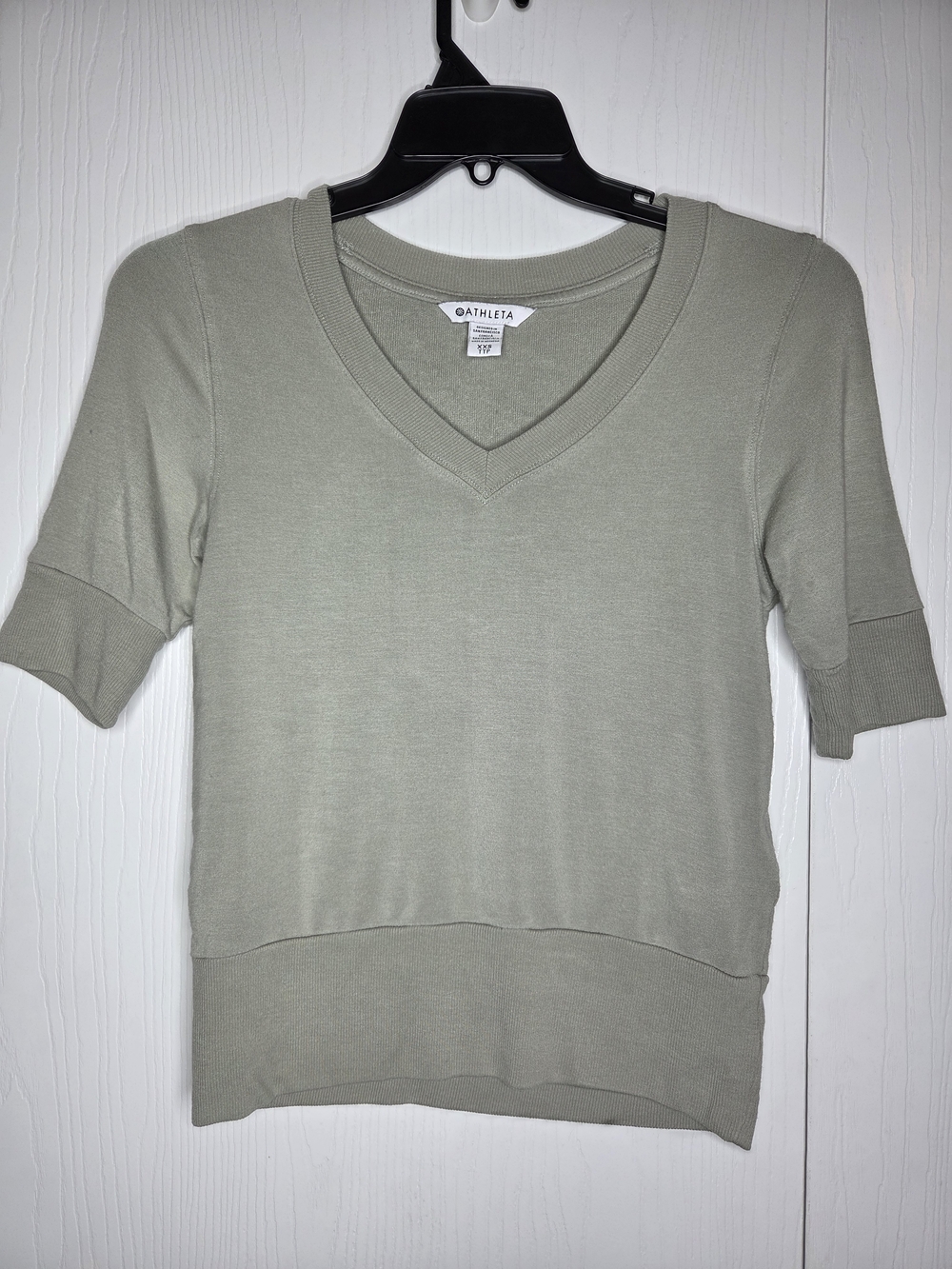 Athleta Step Forward Sweatshirt Fern Green Activewear Casual Tee Women's XXS